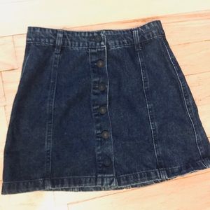 Denim navy blue miniskirt